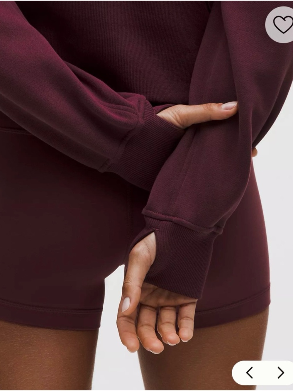 Lululemon Scuba Oversized Half-Zip Hoodie in Burgundy Bay/Gold Sz XL/XXL - Picture 9 of 10